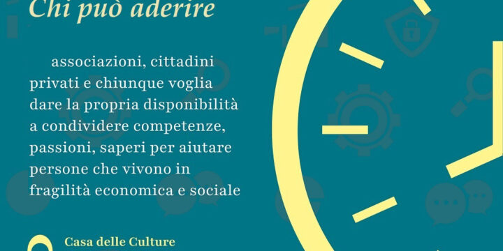 Casa delle Culture di Bari, la “Banca del Tempo” per praticare l’economia delle relazioni